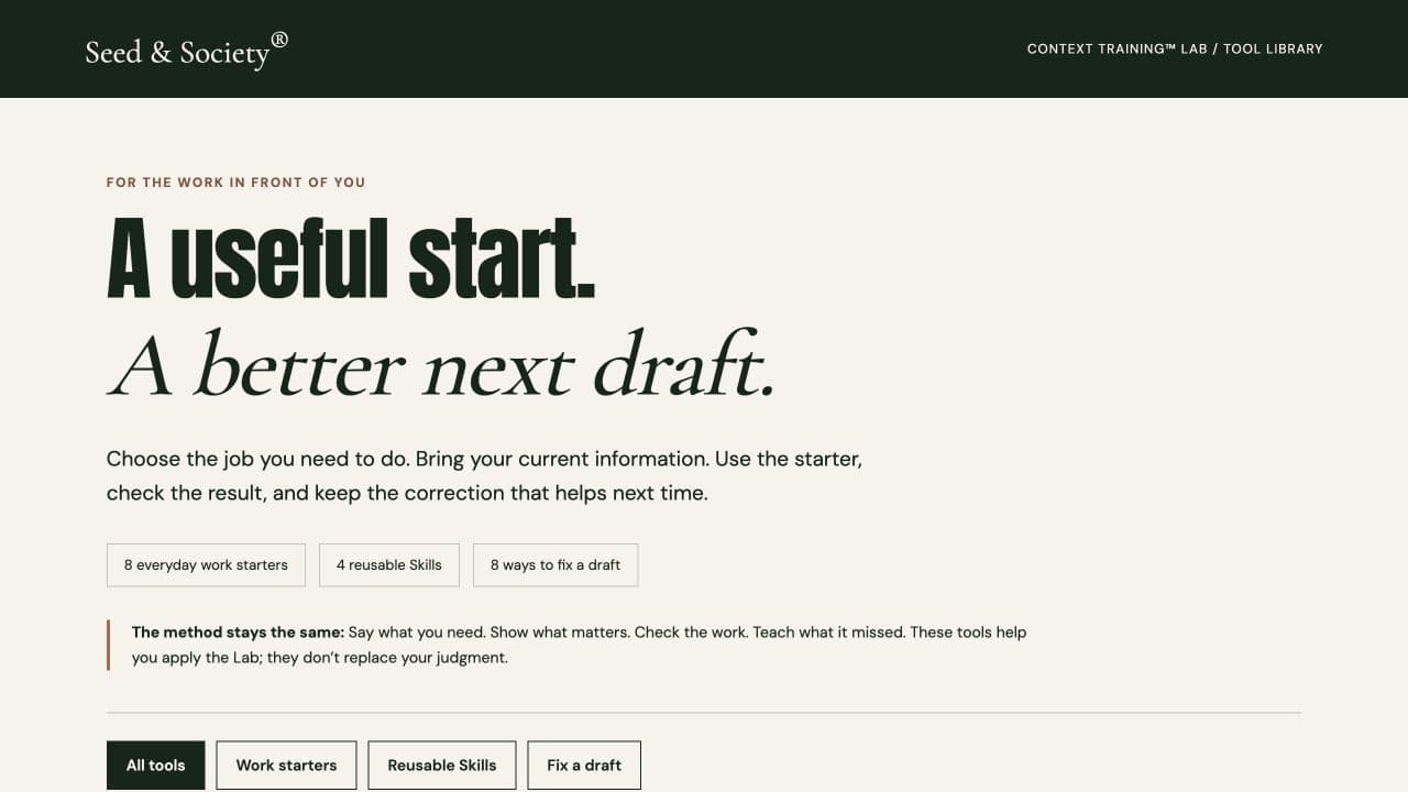 The Lab library with customer reply, follow-up, content, and planning tools